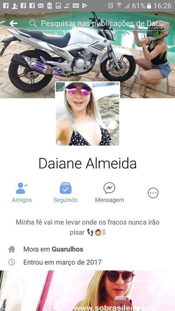 Daiane Almeida caiu na net
